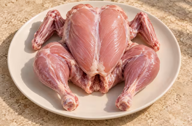 Pollo entero sin piel como ingrediente