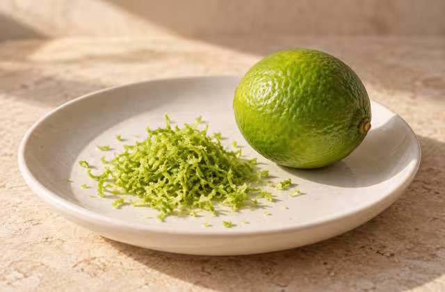 Ralladura de lima como ingrediente