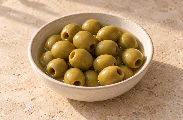 Green olives as a cooking ingredient