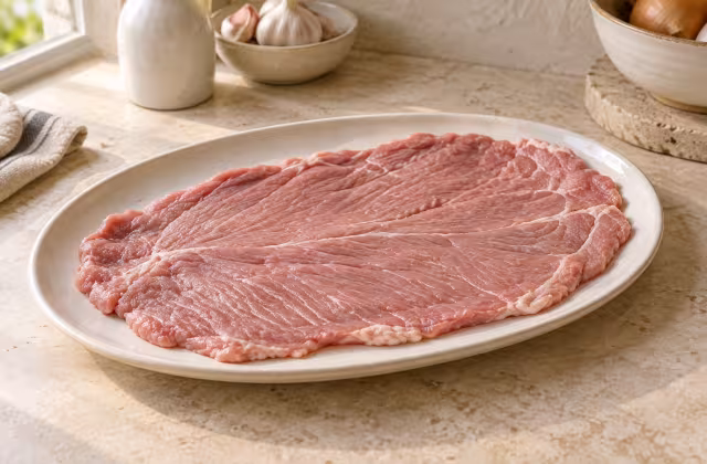 Veal flank for rolling as a cooking ingredient