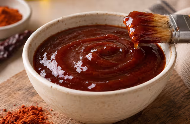 Salsa espesa de tomate, especias y notas ahumadas, pensada para glasear y acompañar carnes.
