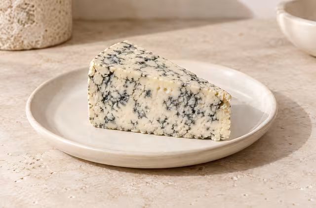 Vegan blue-style cheese as a cooking ingredient