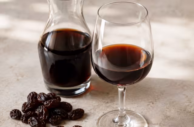 Vino dulce andaluz, oscuro y aromático, con notas de pasas y caramelo.