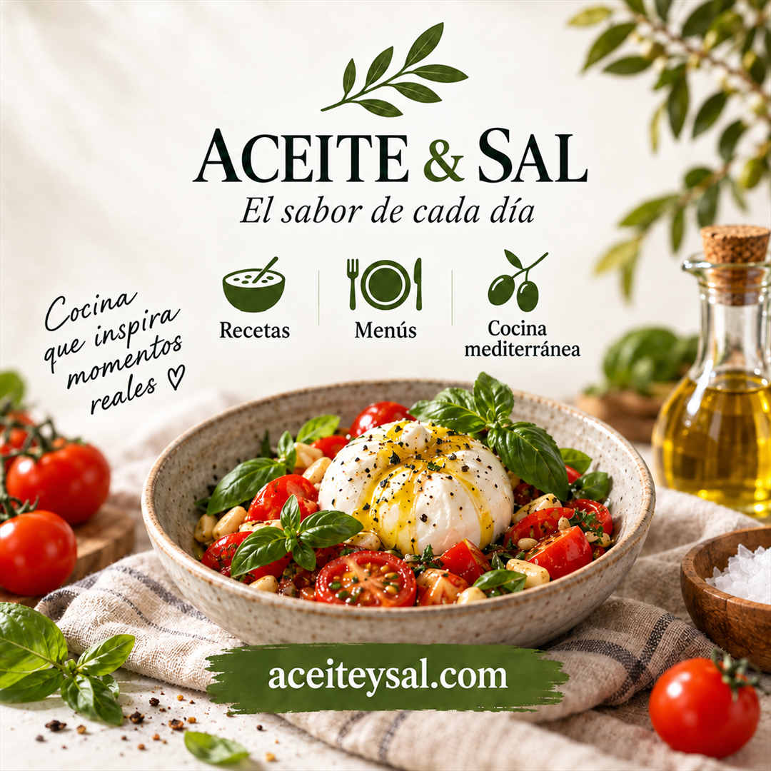 Publicaci&oacute;n de bienvenida de AceiteySal en Instagram: cocina mediterr&aacute;nea para cada d&iacute;a